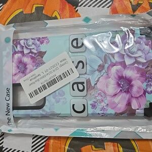 Floral Phone Case with Purple and Blue Flowers